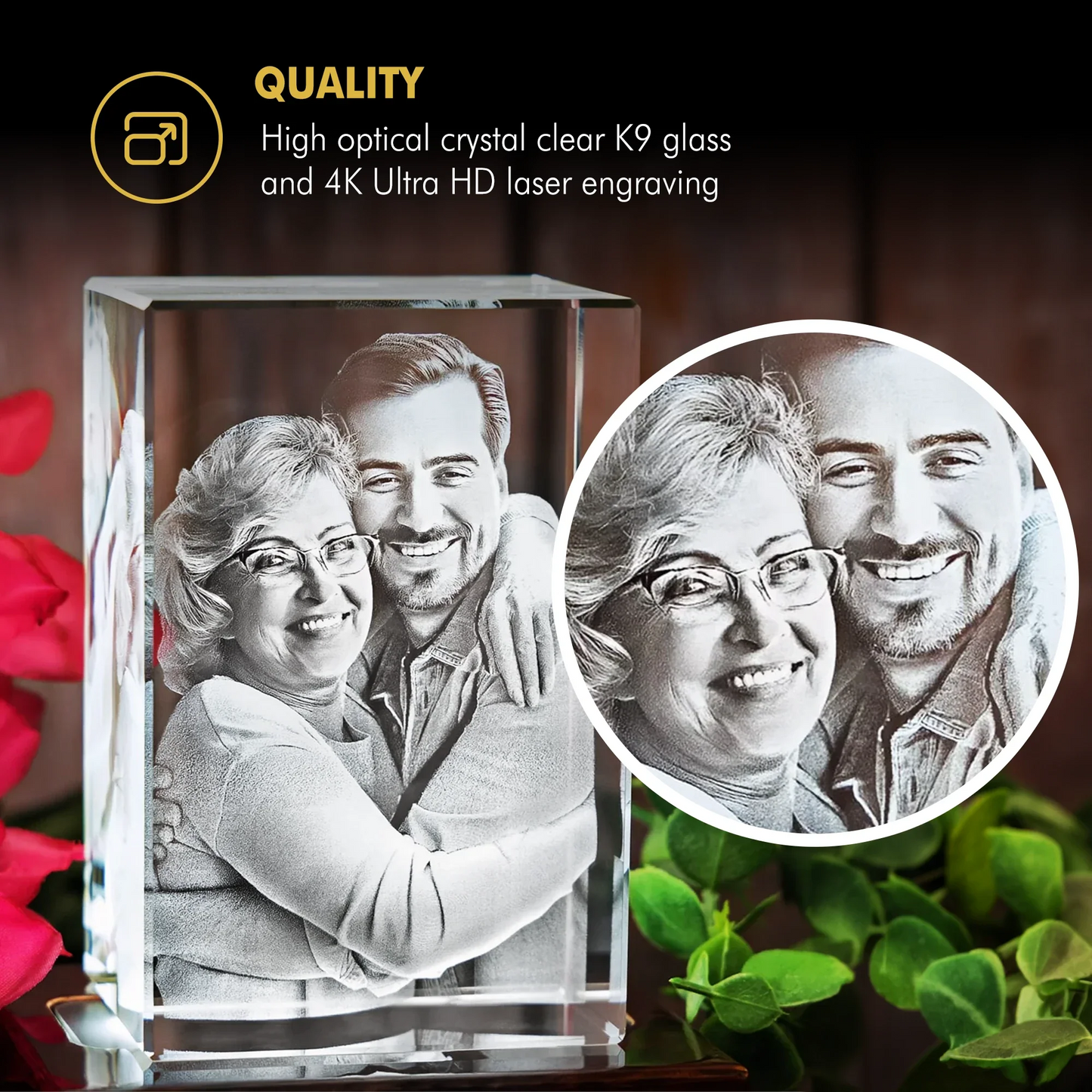 3D Laser Gifts® Photo Crystal - Rectangle
