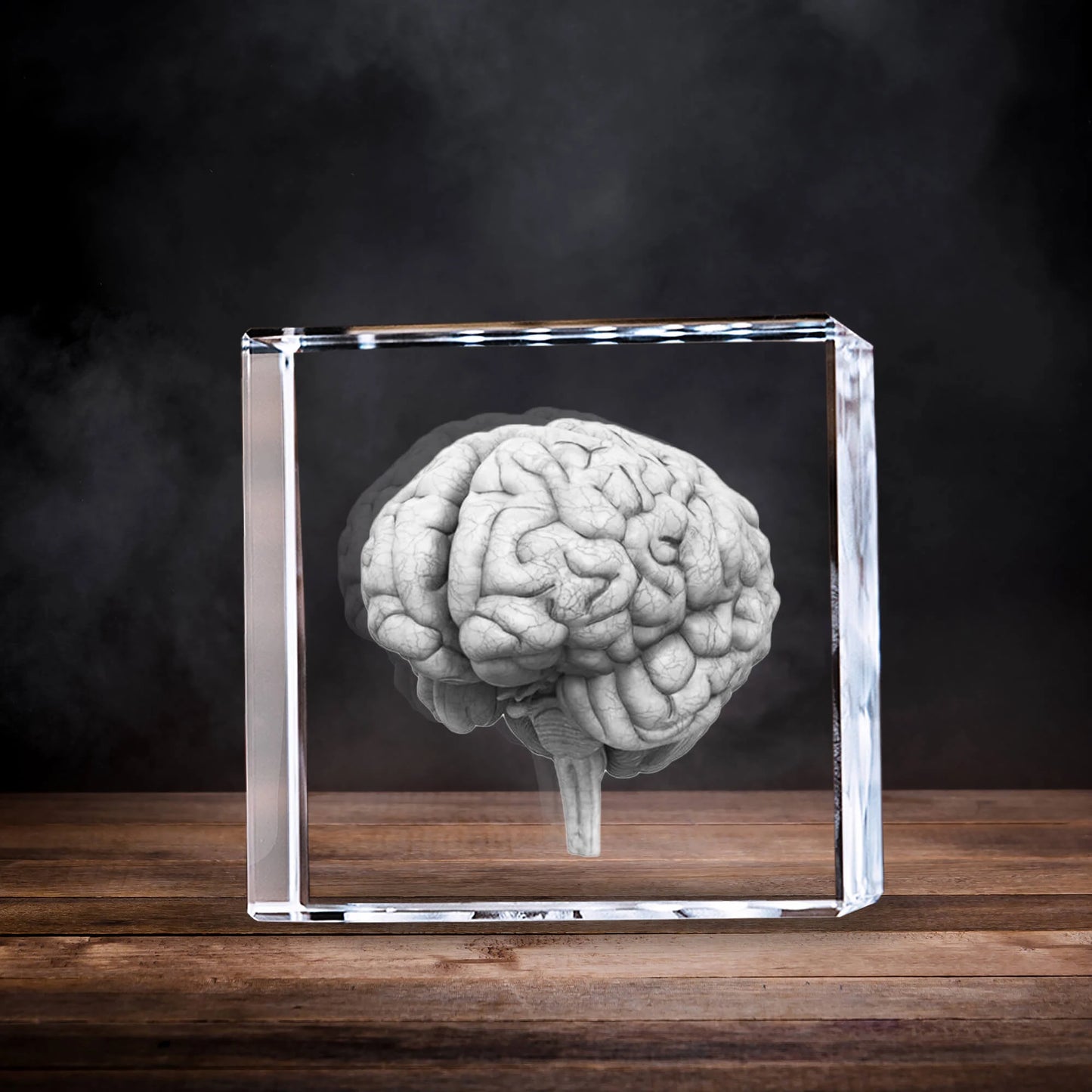 3D Laser Gifts® Pre-Design Crystal Square - Brain Anatomy