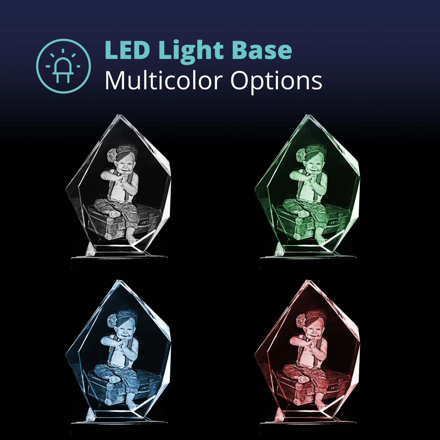 3D Laser Gifts® Photo Crystal Prestige