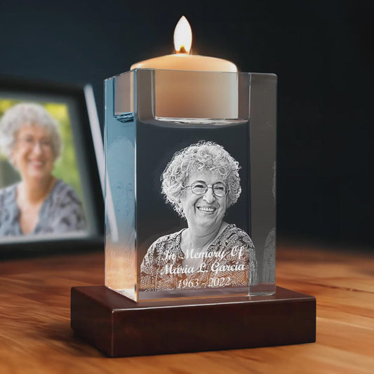 3D Laser Gifts® Crystal Candle Holder