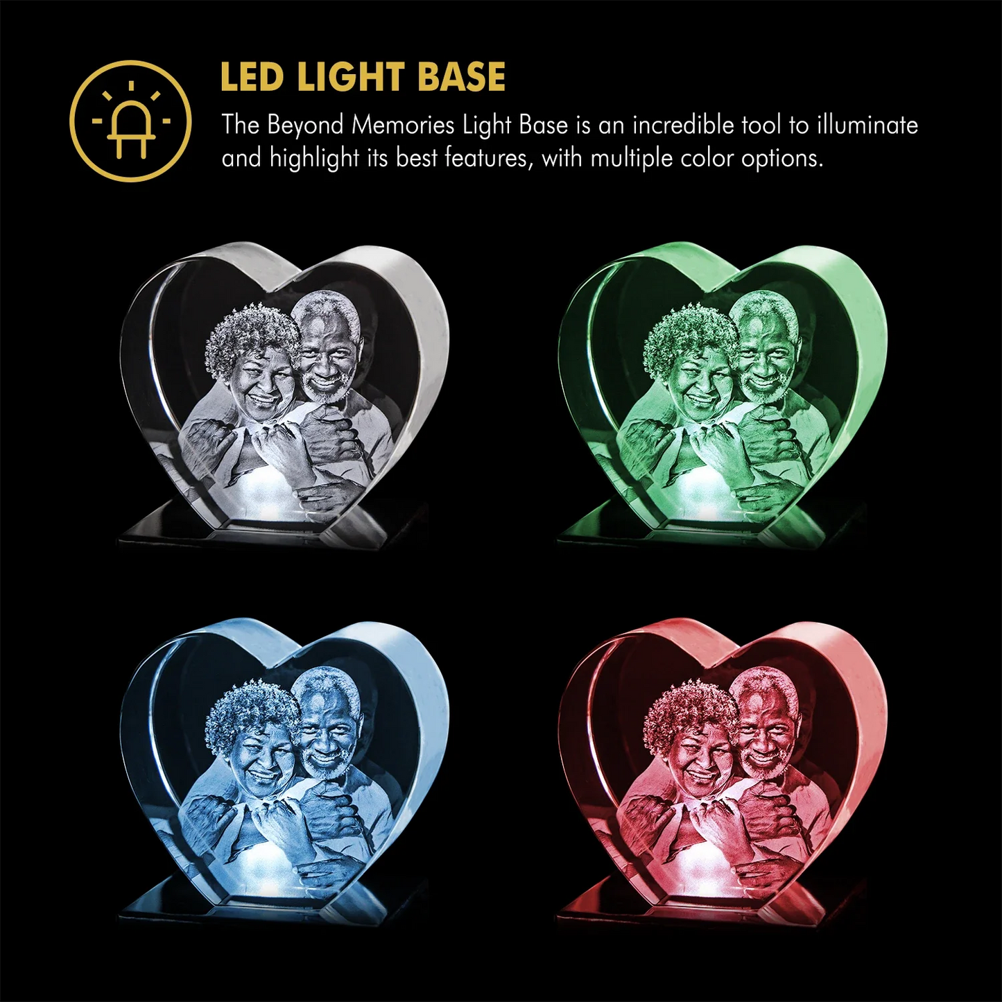 3D Laser Gifts® Photo Crystal - Heart