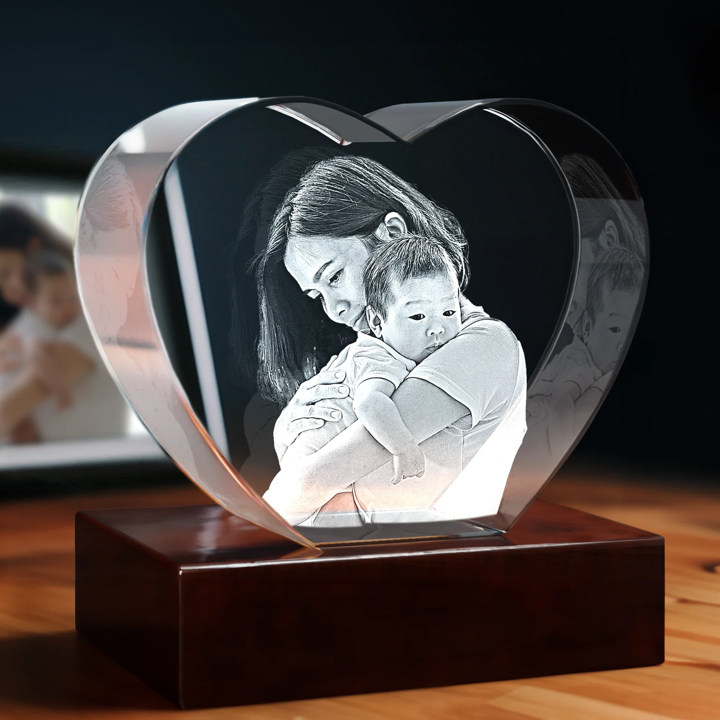 3D Laser Gifts® Photo Crystal - Heart