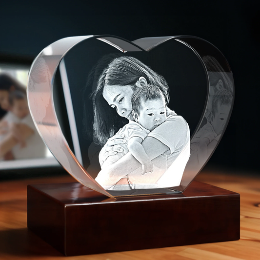 3D Laser Gifts® Photo Crystal - Heart