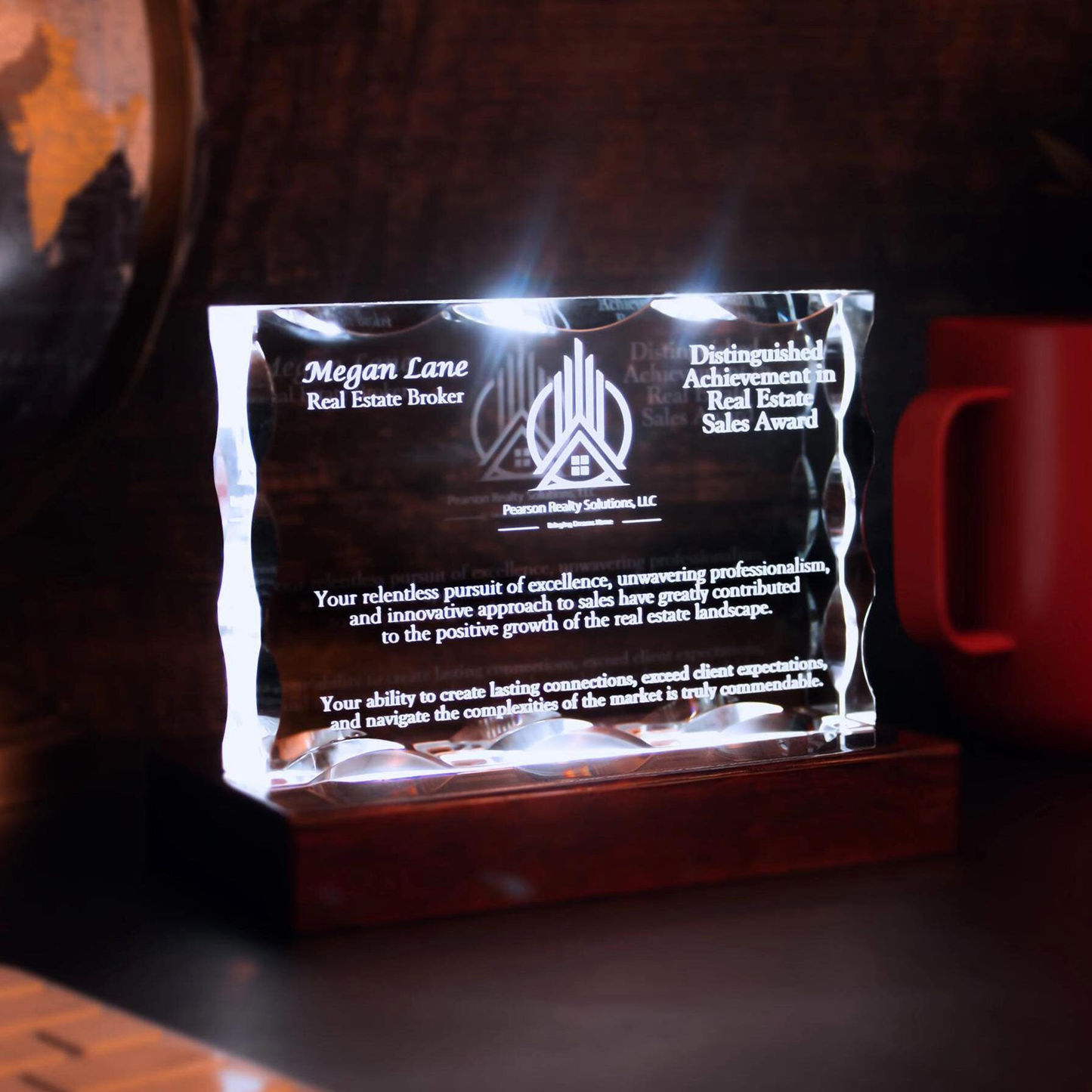 3D Laser Gifts® Crystal Plaque Award