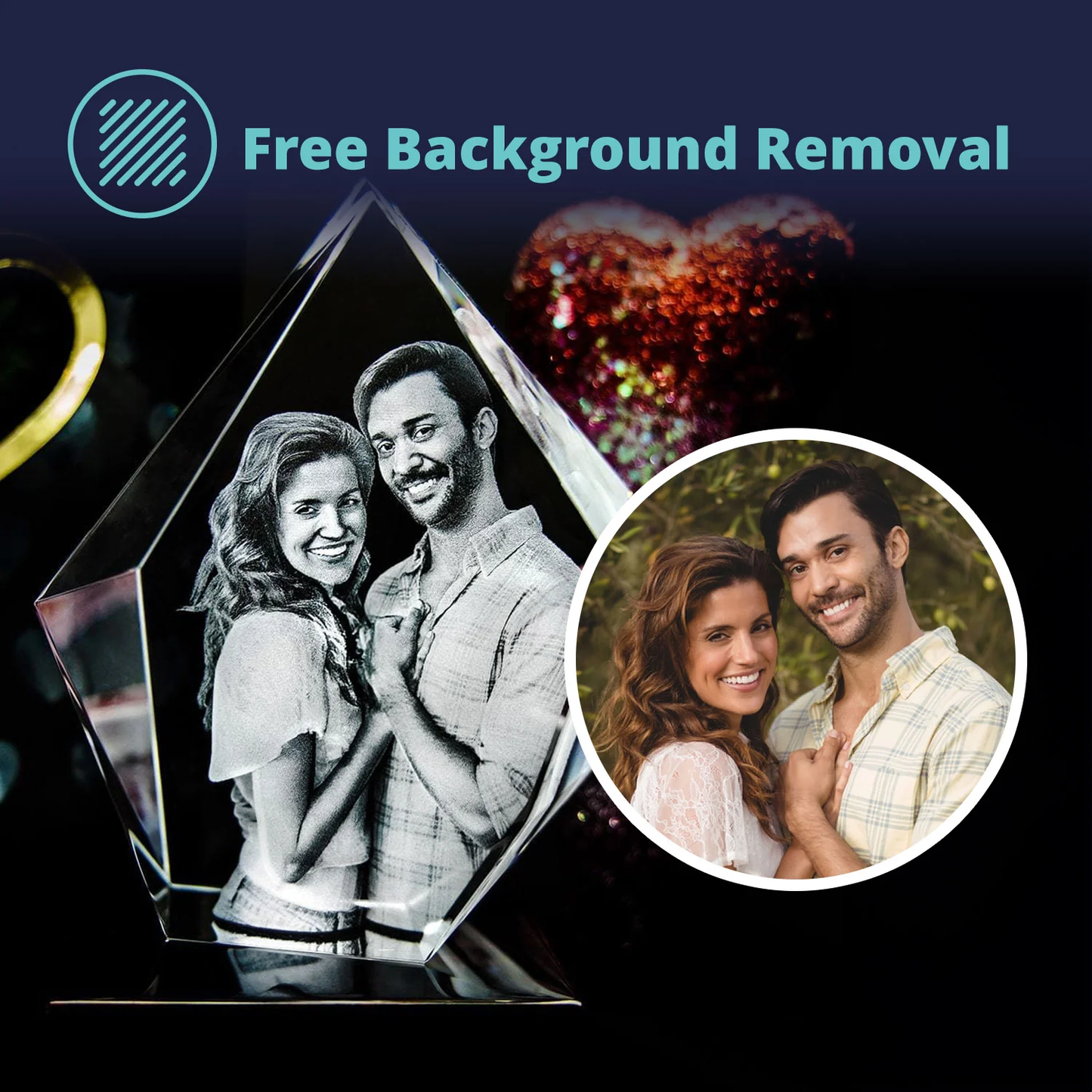 3D Laser Gifts® Photo Crystal Prestige