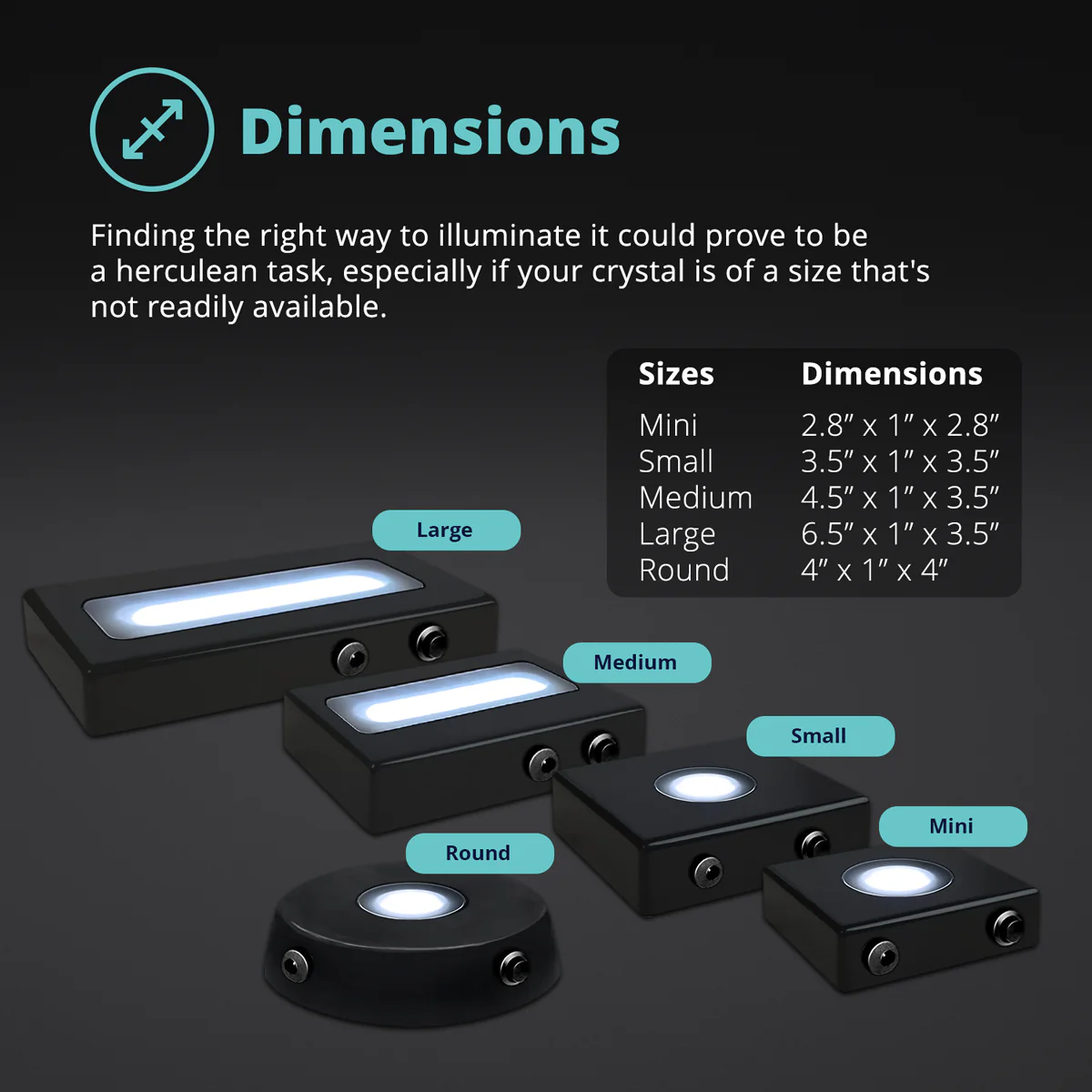 3D Laser Gifts® Essentials Medium LED Light Base