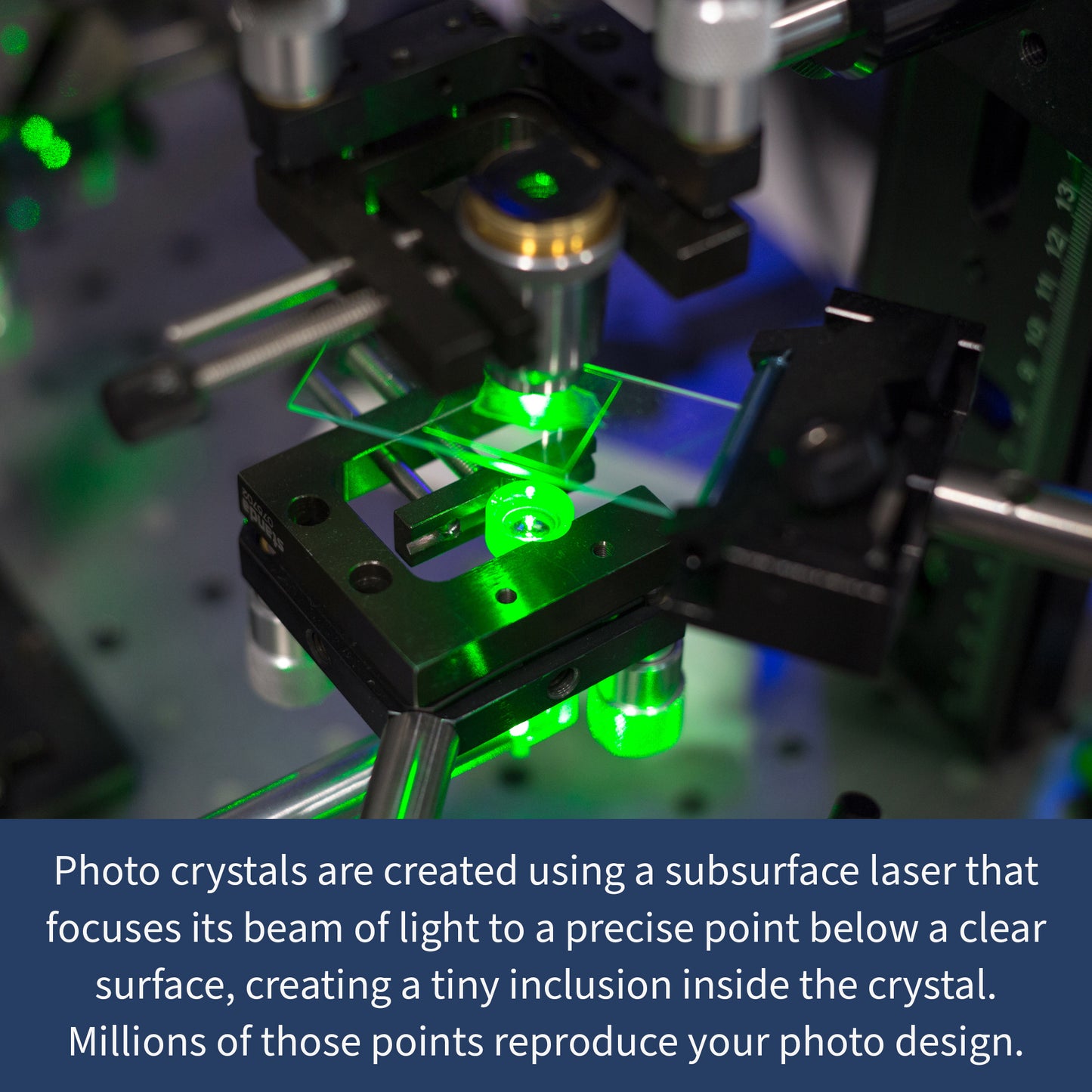 3D Laser Gifts® Photo Crystal Keychain Octagon