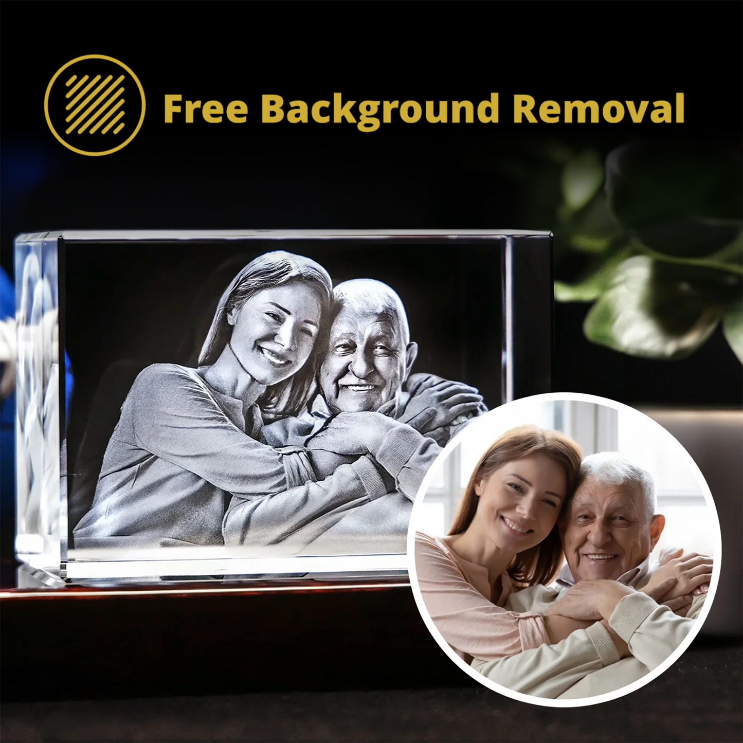 3D Laser Gifts® Jewel Photo Crystal Rectangle