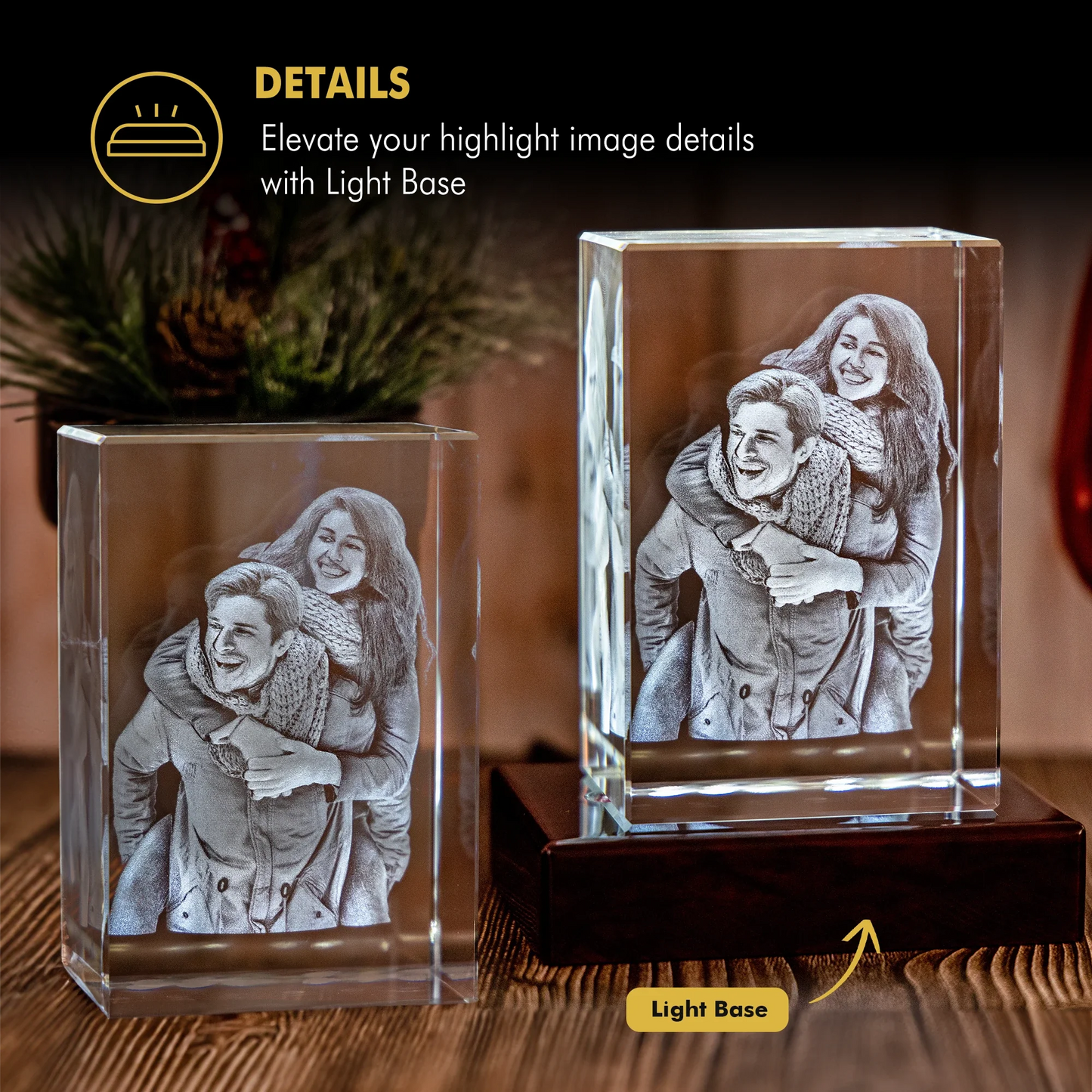 3D Laser Gifts® Photo Crystal - Rectangle
