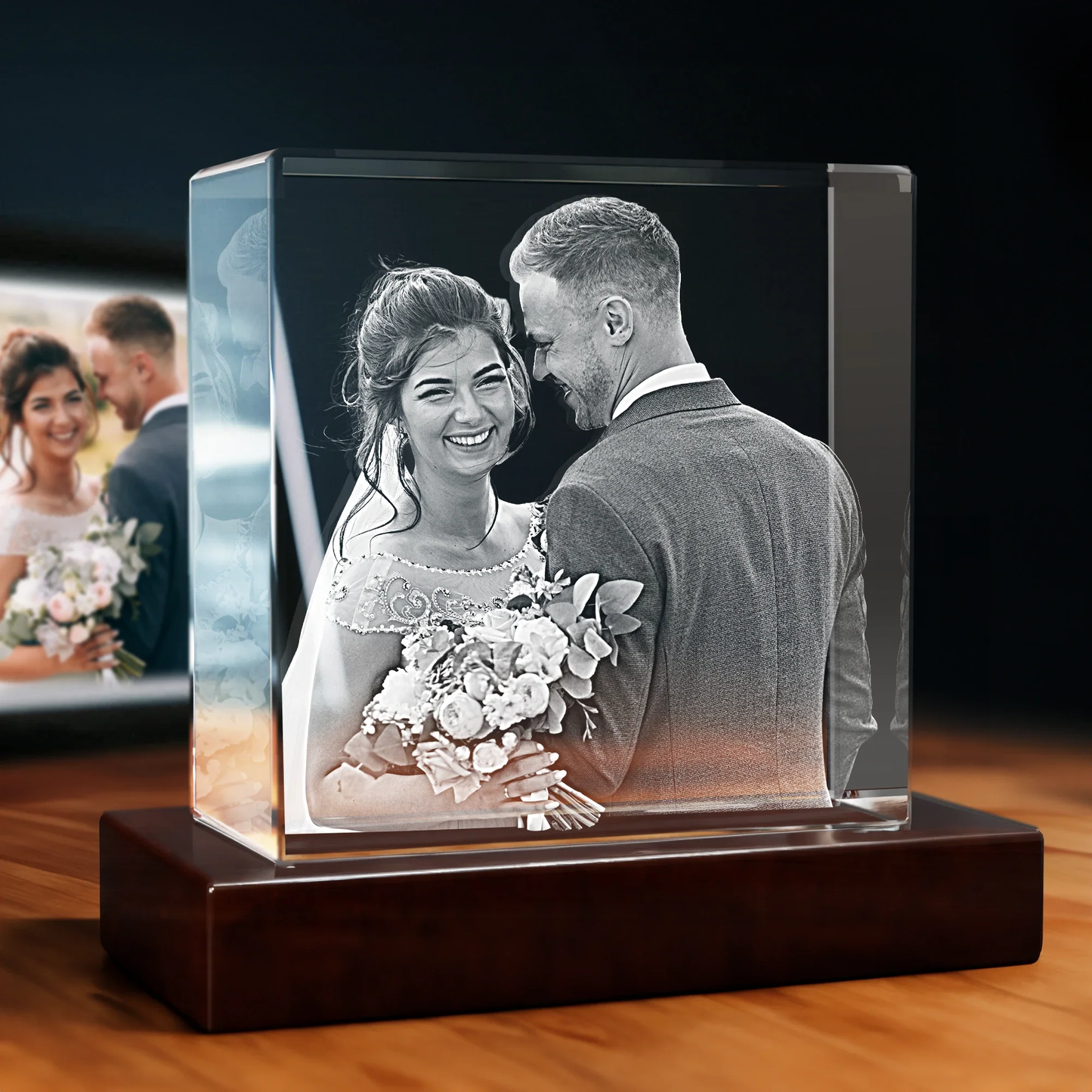 3D Laser Gifts® Photo Crystal Square