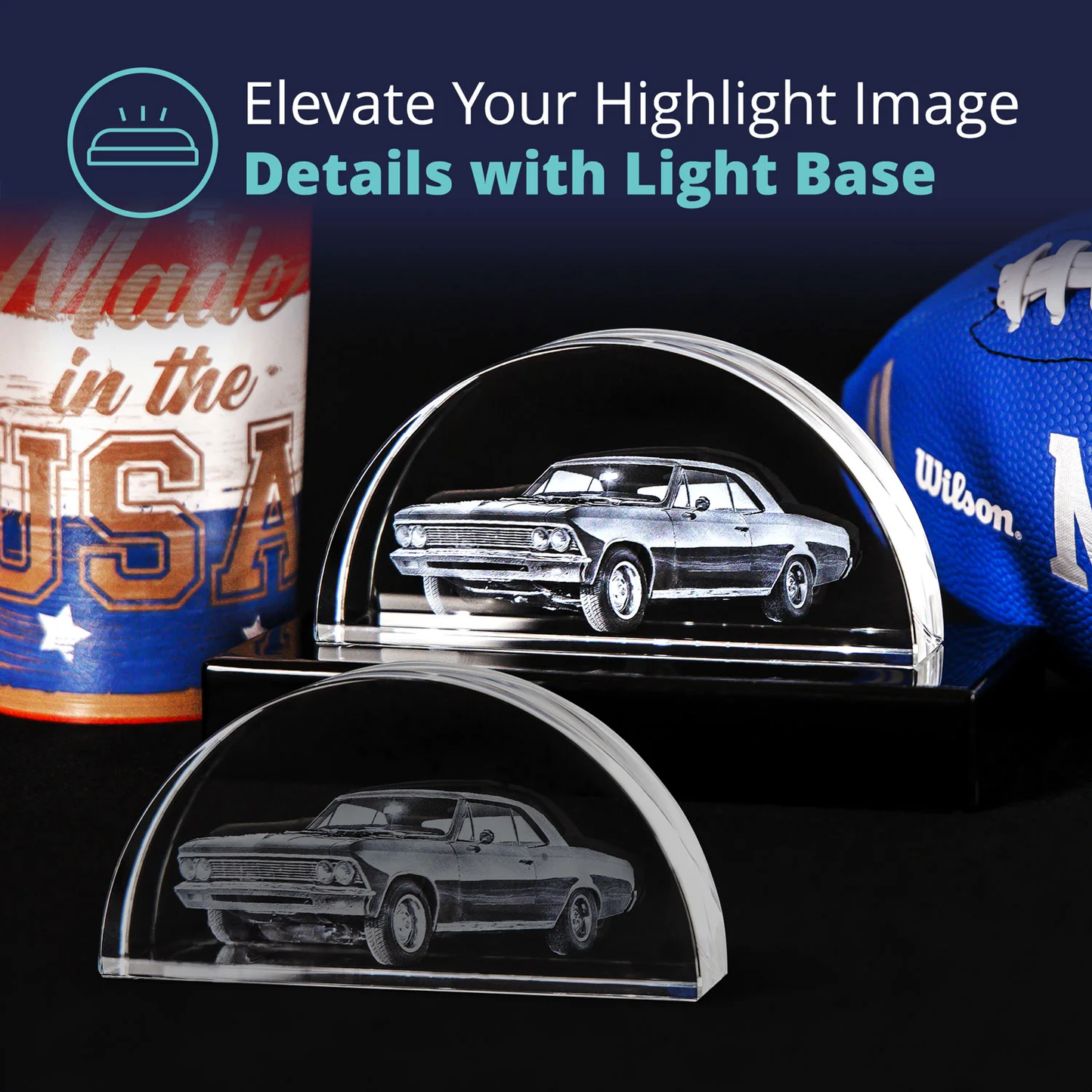 3D Laser Gifts® Photo Crystal Arc