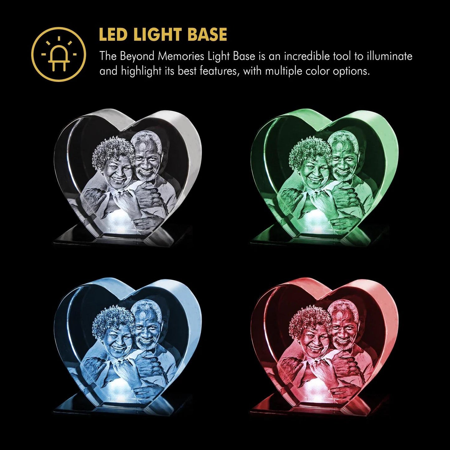 3D Laser Gifts® Essentials Round LED Light Base