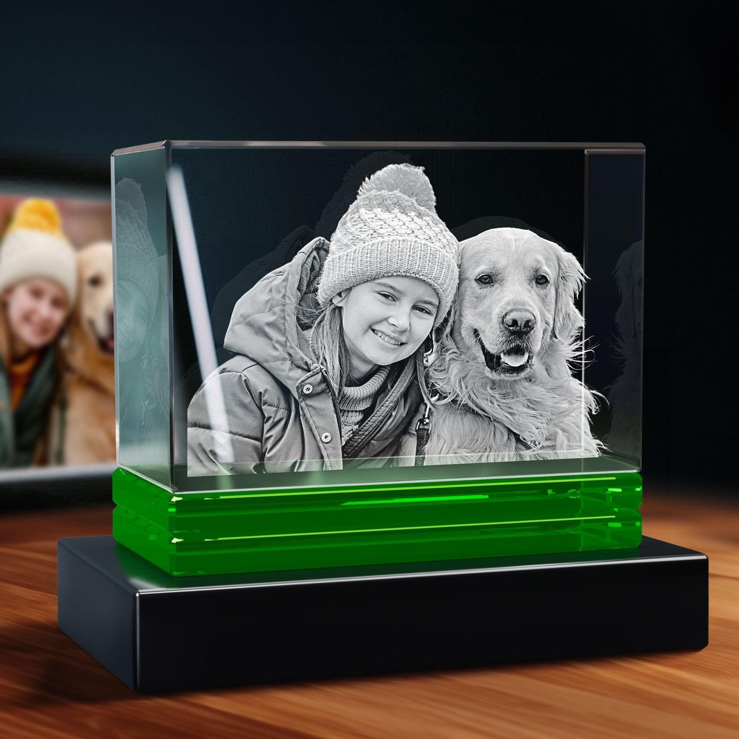 3D Laser Gifts® Jewel Photo Crystal Rectangle