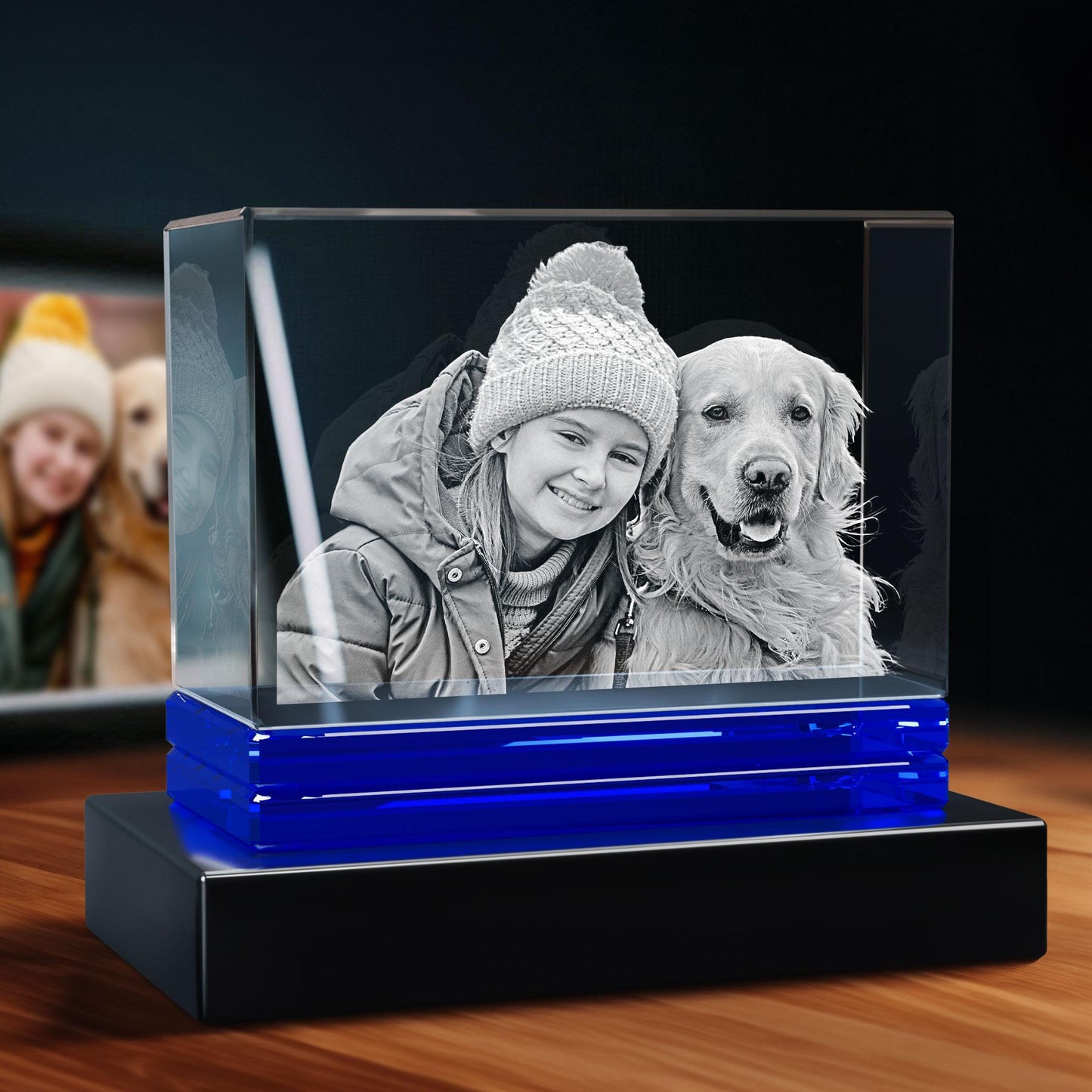 3D Laser Gifts® Jewel Photo Crystal Rectangle