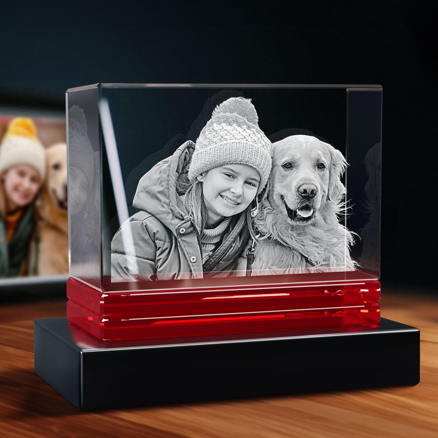 3D Laser Gifts® Jewel Photo Crystal Rectangle